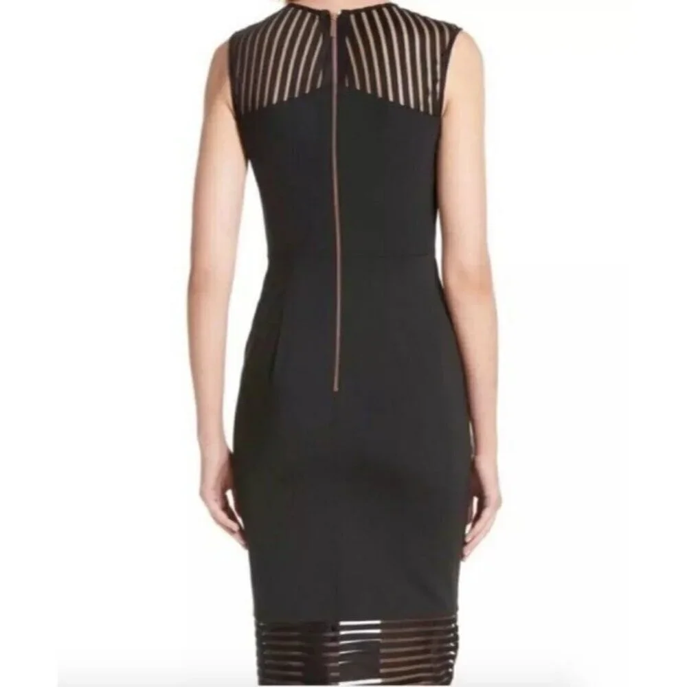 BNWT TED BAKER LONDON LUCETTE MESH DETAIL BODYCON DRESS black - Picture 6 of 16